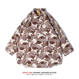 Men Shirts Loose Printed Shirt Men's Summer Shirt Coat