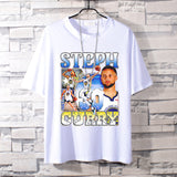 Basketball Sports T Shirt Curry Trendy Printed Basketball Sport Short Sleeve T-Shirt Boys Loose