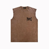 Purple Brand Distressed Tank T Shirts Distressed Sleeveless T-shirt Vest