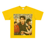 Film Star T Shirt Classic Movie Fight Back to School Cotton Short Sleeve Loose round Neck Retro T-shirt