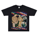 Film Star T Shirt Loose Heavy Retro Street Cotton Small Neckline T-shirt for Men and Women