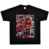 Basket Ball Star T Shirt Demar Derozan Short Sleeve Printed American T-shirt Retro Pure Cotton