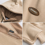 Men Pullover Hoodie Autumn and Winter Patchwork Hoodie Men's Winter Loose