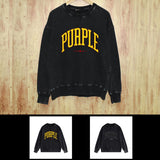 Purple Brand Distressed Sweatshirt Retro Vintage Crew Neck Sweater