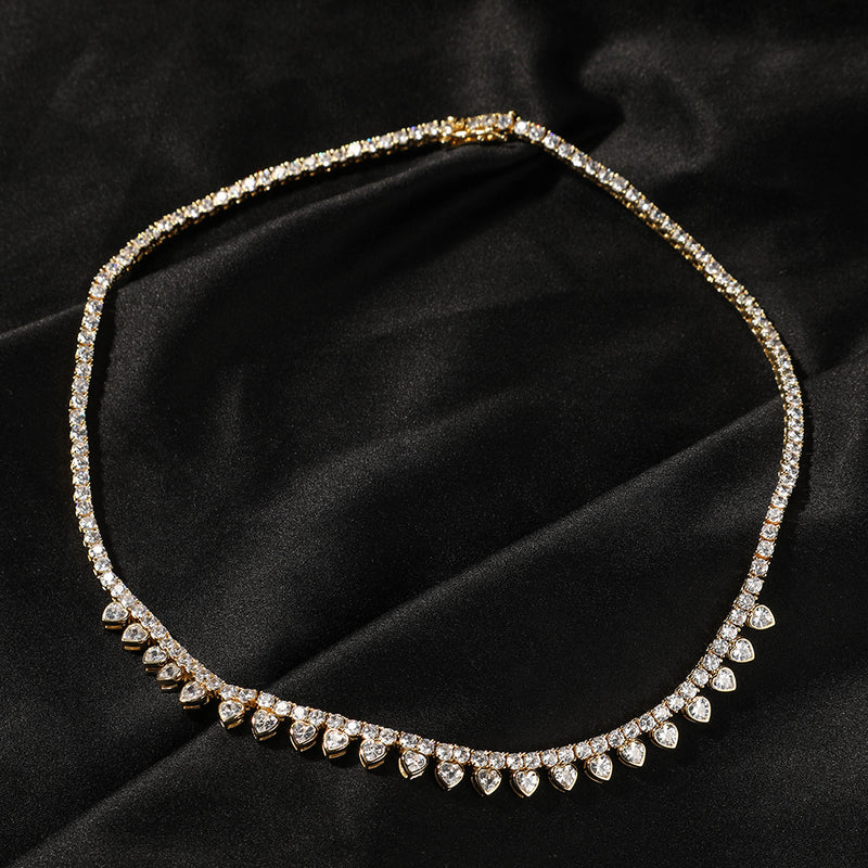 Chains Zircon Tennis Chain Love Necklace ins Clavicle Chain Spectrum Royalty