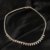 Chains Zircon Tennis Chain Love Necklace ins Clavicle Chain Spectrum Royalty