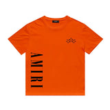 Amiri T Shirt Five-Star Letter Print Casual Hip Hop round Neck Short Sleeve T-shirt