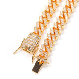 Chains Necklace Jewelry Fashion Copper Zircon Cuban Chain St. Valentine's Spectrum