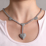 Chains Love Tennis Chain Necklace Copper Inlaid Zircon Spectrum Royalty