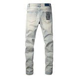 KSUBI Jeans Slim Fit Casual Stretch Ripped Jeans