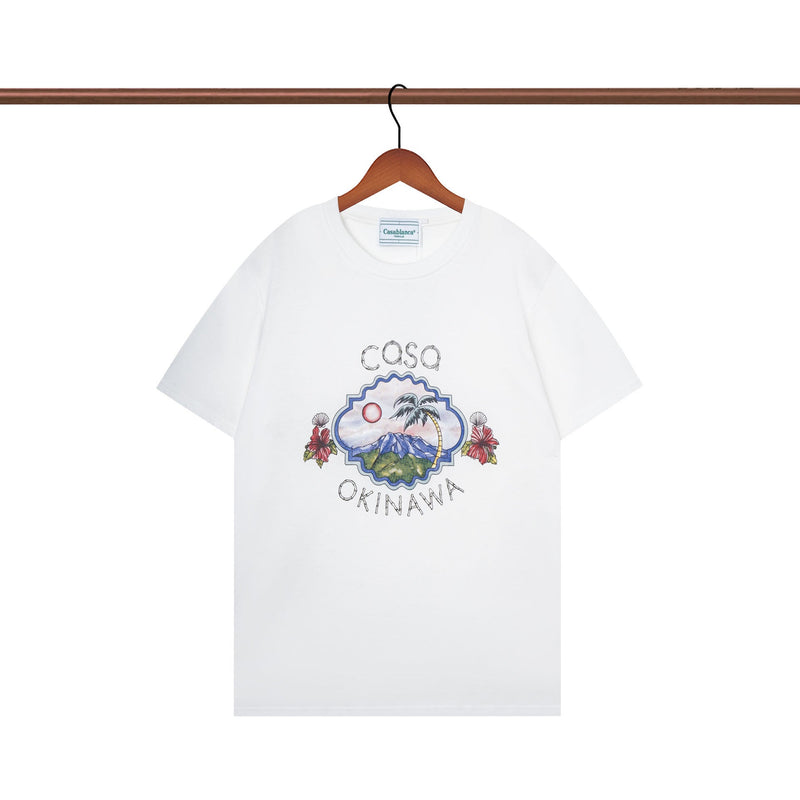 Casablanca T Shirts Crew Neck Loose Cotton Tee