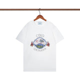 Casablanca T Shirts Crew Neck Loose Cotton Tee