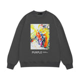 Purple Brand Sweatshirt Loose Crew Neck Sweater