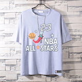 Basketball Sports T Shirt Nba23 Basketball Clothes Short Sleeve T-Shirt Men'S Loose Student Casual