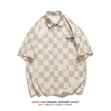 Men Shirts Summer Short Sleeve Shirt Men's American Style Loose Coat