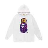 Bathing Ape Hoodie Autumn/Winter Letter Print Loose Hoodie Pullover Ape Sweater