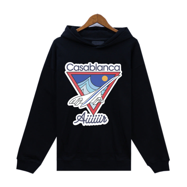 Casablanca Hoodie autumn and winter hooded sweater terry pure cotton