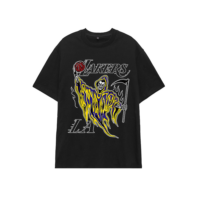 Basketball Sports T Shirt Lakers Memorial Kobe Short Sleeve T-Shirt Men'S Loose