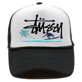 Stussy Hat Printed Truck Mesh Cap Outdoor Surfing Casual Sun Hat