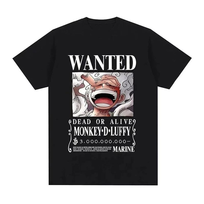 Luffy Gear 5 Men's T-shirt Japanese Anime One Piece Cartoon
