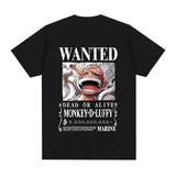 Luffy Gear 5 Men's T-shirt Japanese Anime One Piece Cartoon