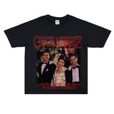 Film Star T Shirt Cotton Short Sleeve Loose round Neck Retro Nostalgic Heavy Printed T-shirt