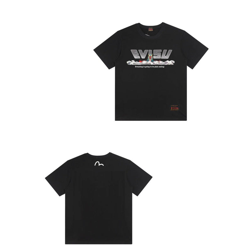 Evisu T Shirts Loose Versatile Casual T Shirts