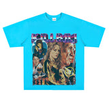 Film Star T Shirt Classic Movie Kill Bill Short Sleeve Loose Street Printed T-shirt Men and Women