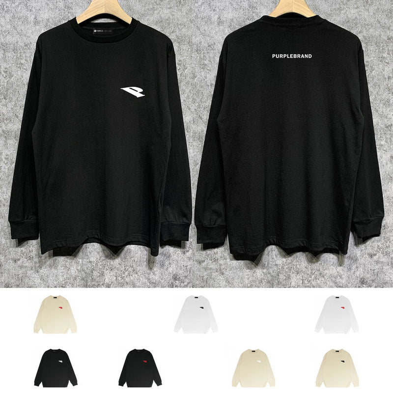 Purple Brand Long Sleeve T-Shirt Fashion Loose Long Sleeve Top