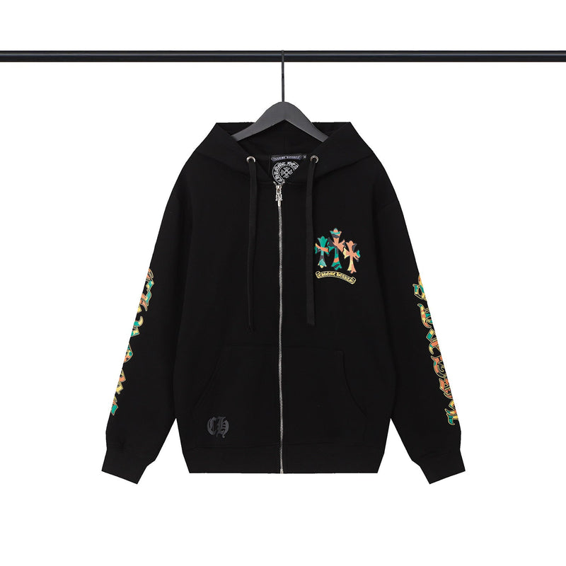 CHH Chrome Heart Hoodie CH Home Kro Sword Sanskrit alphabet print crew neck sweater