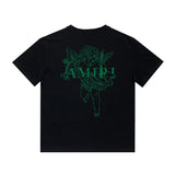 Amiri T Shirt Printed Casual Hip Hop round Neck Short Sleeve T-shirt