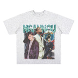 Film Star T Shirt Short Sleeve Loose Retro American Design T-shirt Men