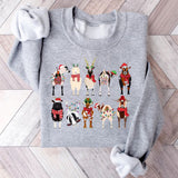 Autumn and winter new round collar Christmas sheep pattern