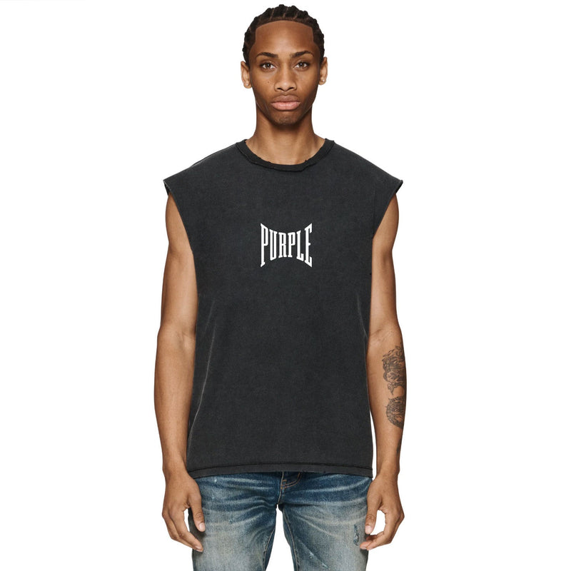 Purple Brand Distressed Tank T Shirts Distressed Sleeveless T-shirt Vest