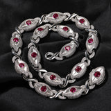 Chains hiphop hip hop rap 13mm red eyes 8-figure chain Royalty St. Valentine's