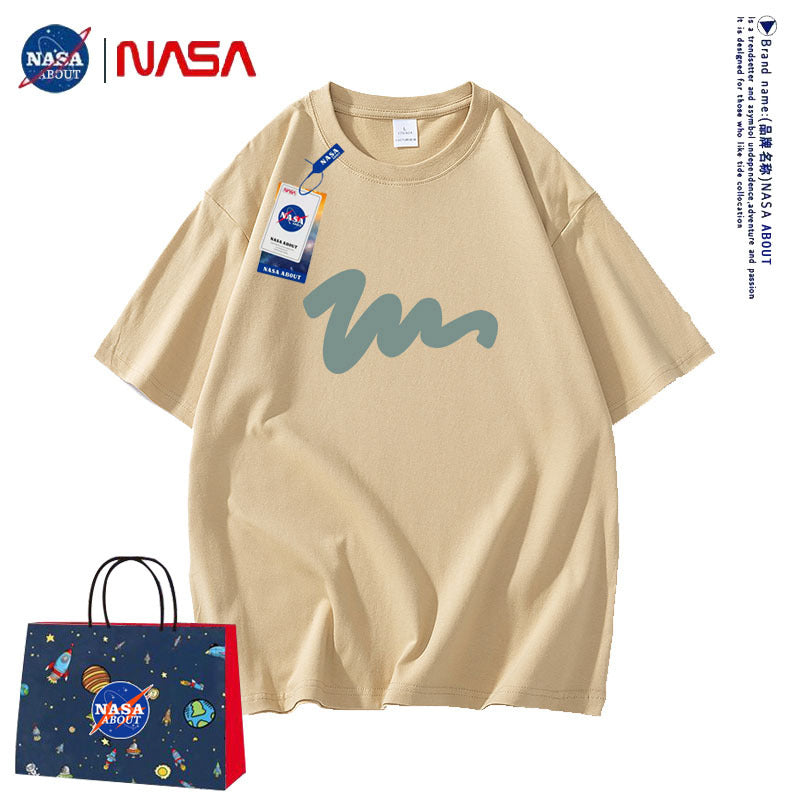 Nasa T Shirt Short-Sleeved T-Shirt Men'S Summer Loose