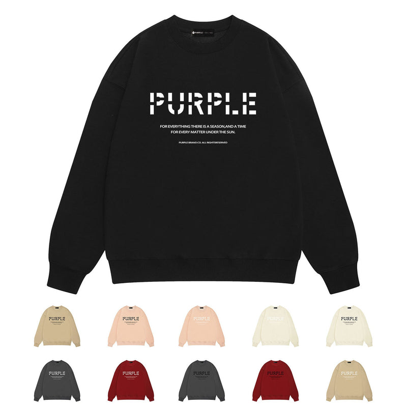 Purple Brand Sweatshirt Loose Crew Neck Sweater