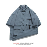 Men Shirts Summer Short Sleeve Shirt Men's American Style Loose Versatile Casual