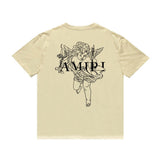 Amiri T Shirt Printed Casual Hip Hop round Neck Short Sleeve T-shirt