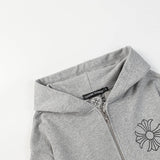 CHH Chrome Heart Hoodie Crowe Hooded Sweater Cardigan Zip Long Sleeve Jacket