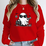 Halloween Ghost Print Pullover For Women New Hoodies