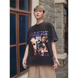 Film Star T Shirt Cotton Short Sleeve Loose round Neck Retro Design T-shirt for Men