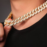 Chains 18mm Full Diamond Cuban Necklace Spectrum St. Valentine's