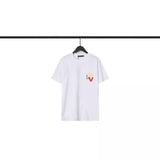 CHH Chrome Heart T Shirts Croix Cross Color Leather Printed Short Sleeve T-Shirt