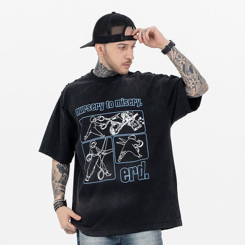 ERD T Shirts Spring and Summer Melancholy Boy Rich Second Generation