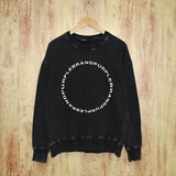 Purple Brand Distressed Sweatshirt Retro Vintage Crew Neck Sweater