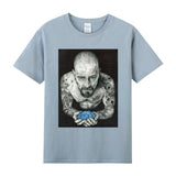 Heisenberg T Shirt Summer round Neck Short Sleeve T-shirt Men's Deadly Poison Master Gusi Heisenberg