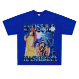 Film Star T Shirt Old Movie Singin'in the Rain Loose Retro Street Pure Cotton American T-shirt Men and Women