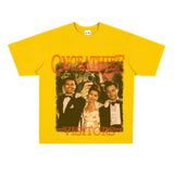 Film Star T Shirt Cotton Short Sleeve Loose round Neck Retro Nostalgic Heavy Printed T-shirt