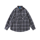MIJKO Mens Jacket Unisex Plaid Shirt